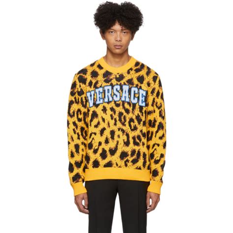 versace cheetah sweatshirt|versace sweaters for men.